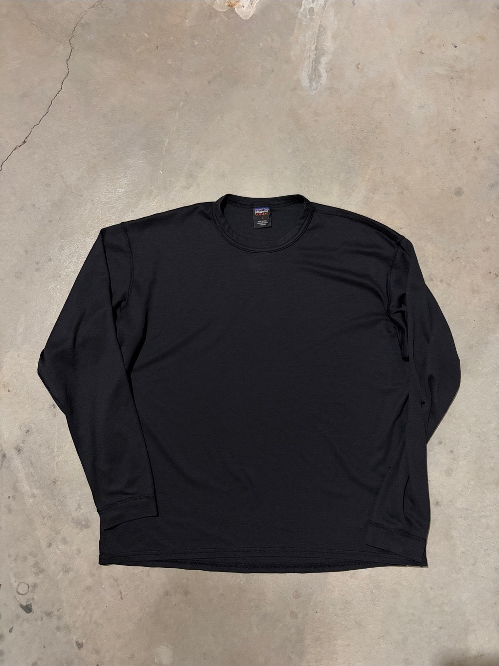 Patagonia Capilene Black Long Sleeve Shirt